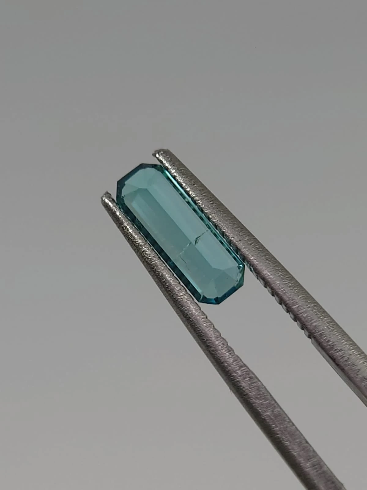 0.6ct Natural Lagoon Blue Tourmaline Emerald Shape Loose Gemstone from Afghanistan