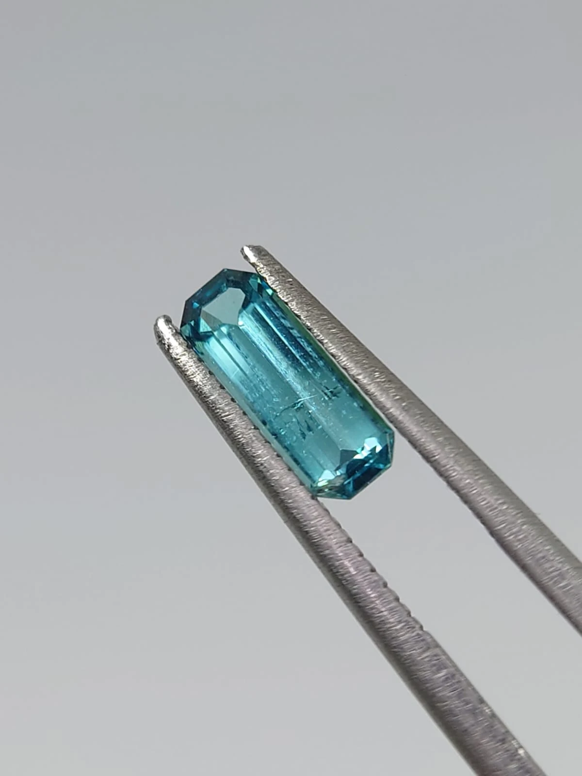 0.6ct Natural Lagoon Blue Tourmaline Emerald Shape Loose Gemstone from Afghanistan