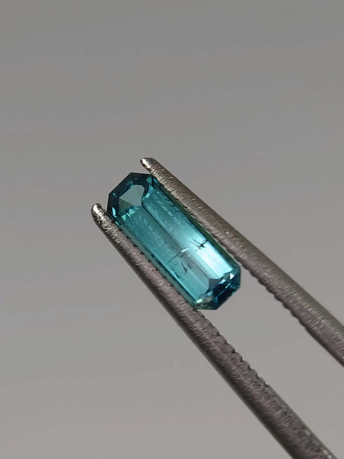 0.6ct Natural Lagoon Blue Tourmaline Emerald Shape Loose Gemstone from Afghanistan