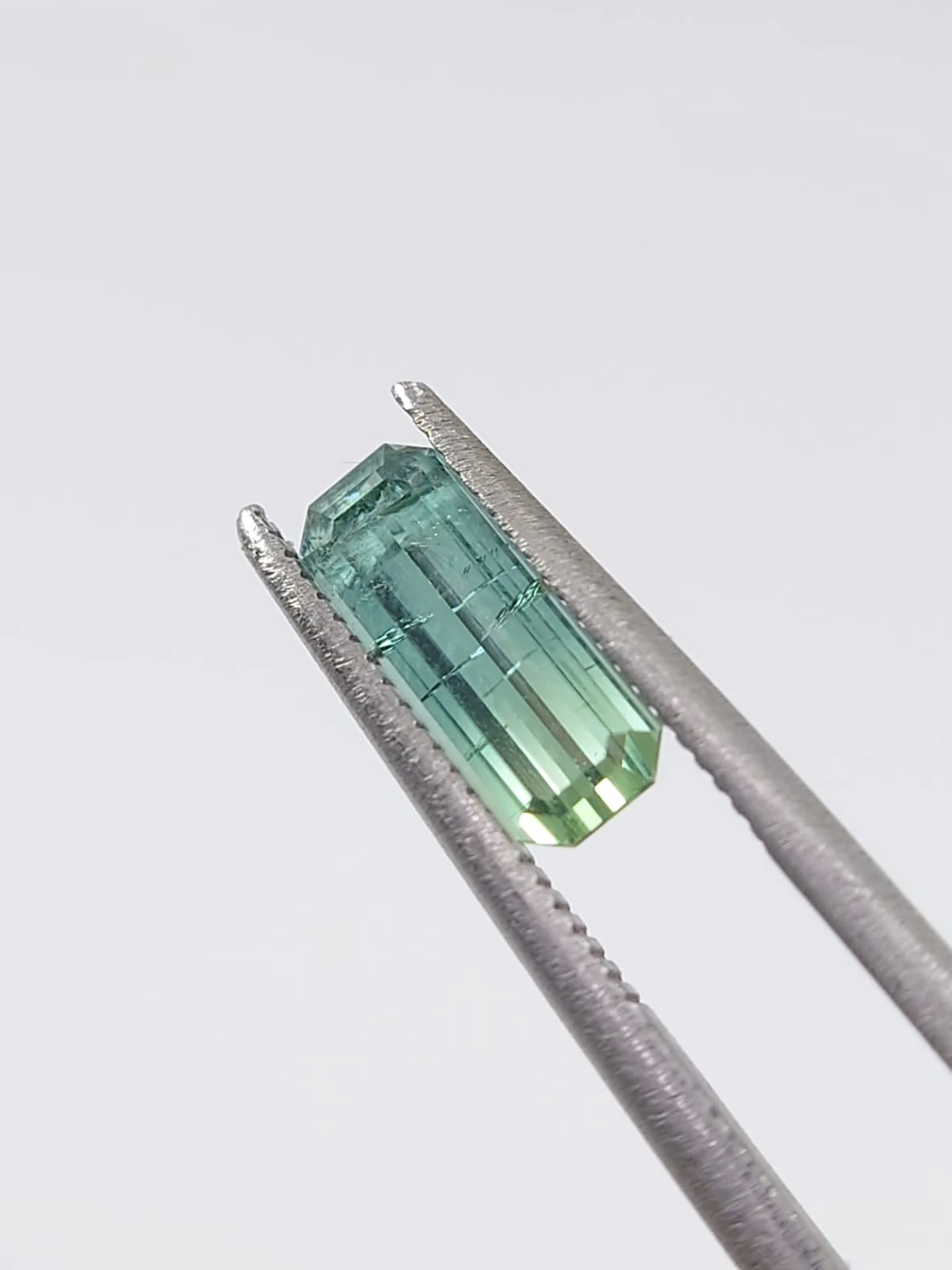 0.96ct Natural Bicolor Tourmaline Emerald Cut Loose Gemstone from Afghanistan