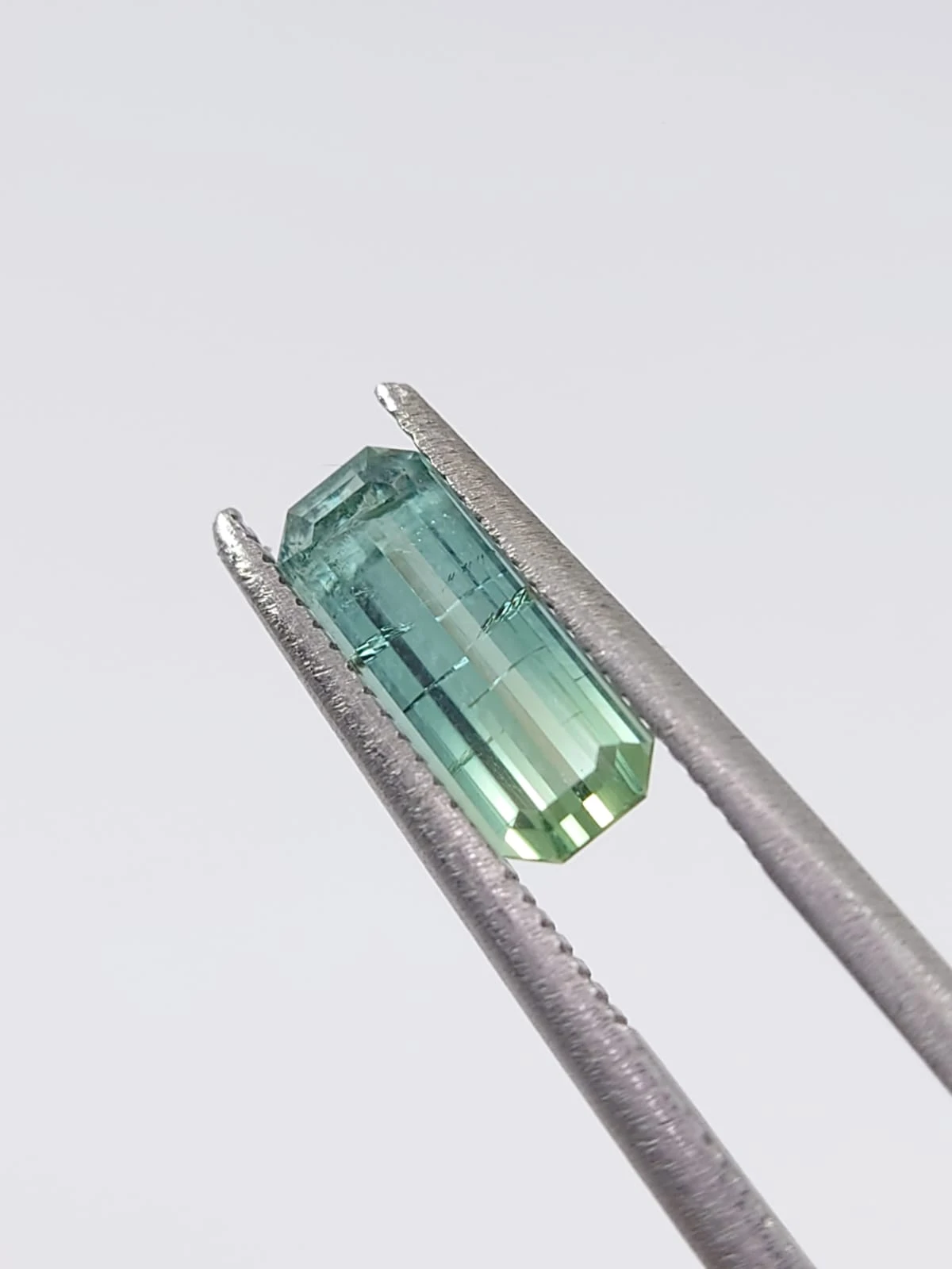 0.96ct Natural Bicolor Tourmaline Emerald Cut Loose Gemstone from Afghanistan