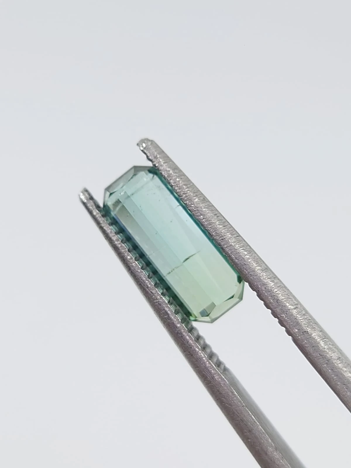 0.96ct Natural Bicolor Tourmaline Emerald Cut Loose Gemstone from Afghanistan