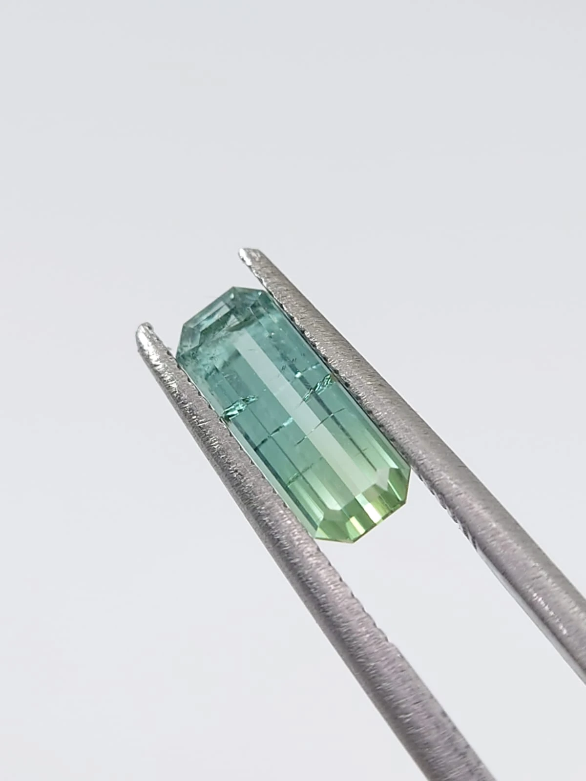 0.96ct Natural Bicolor Tourmaline Emerald Cut Loose Gemstone from Afghanistan