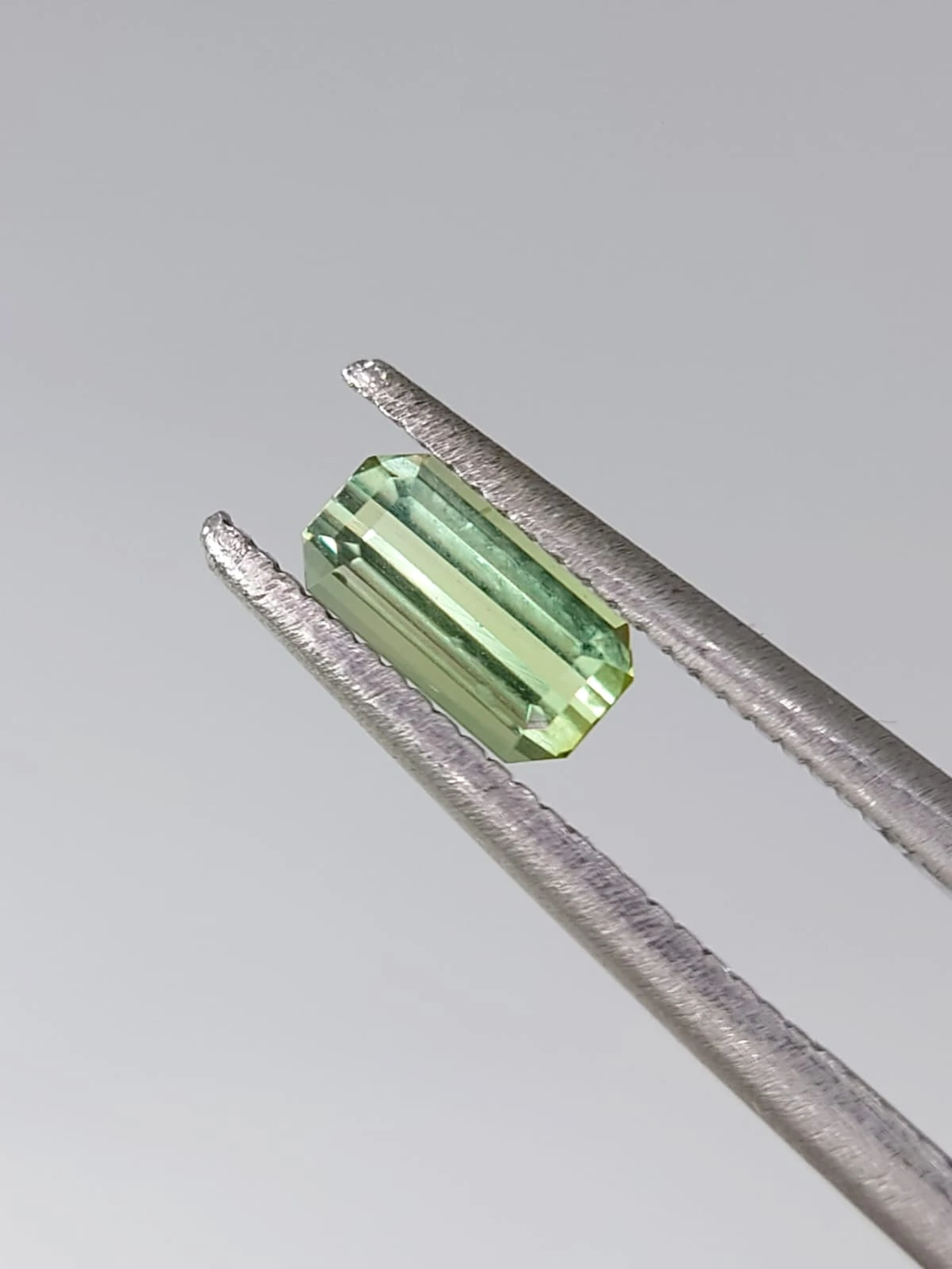 0.42ct Natural Greenish Grey Tourmaline Emerald cut loose Gemstone From Afghanistan