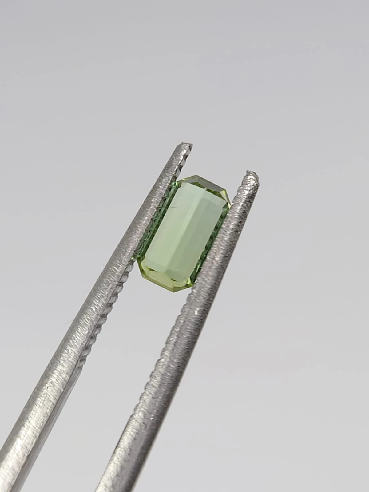 0.42ct Natural Greenish Grey Tourmaline Emerald cut loose Gemstone From Afghanistan