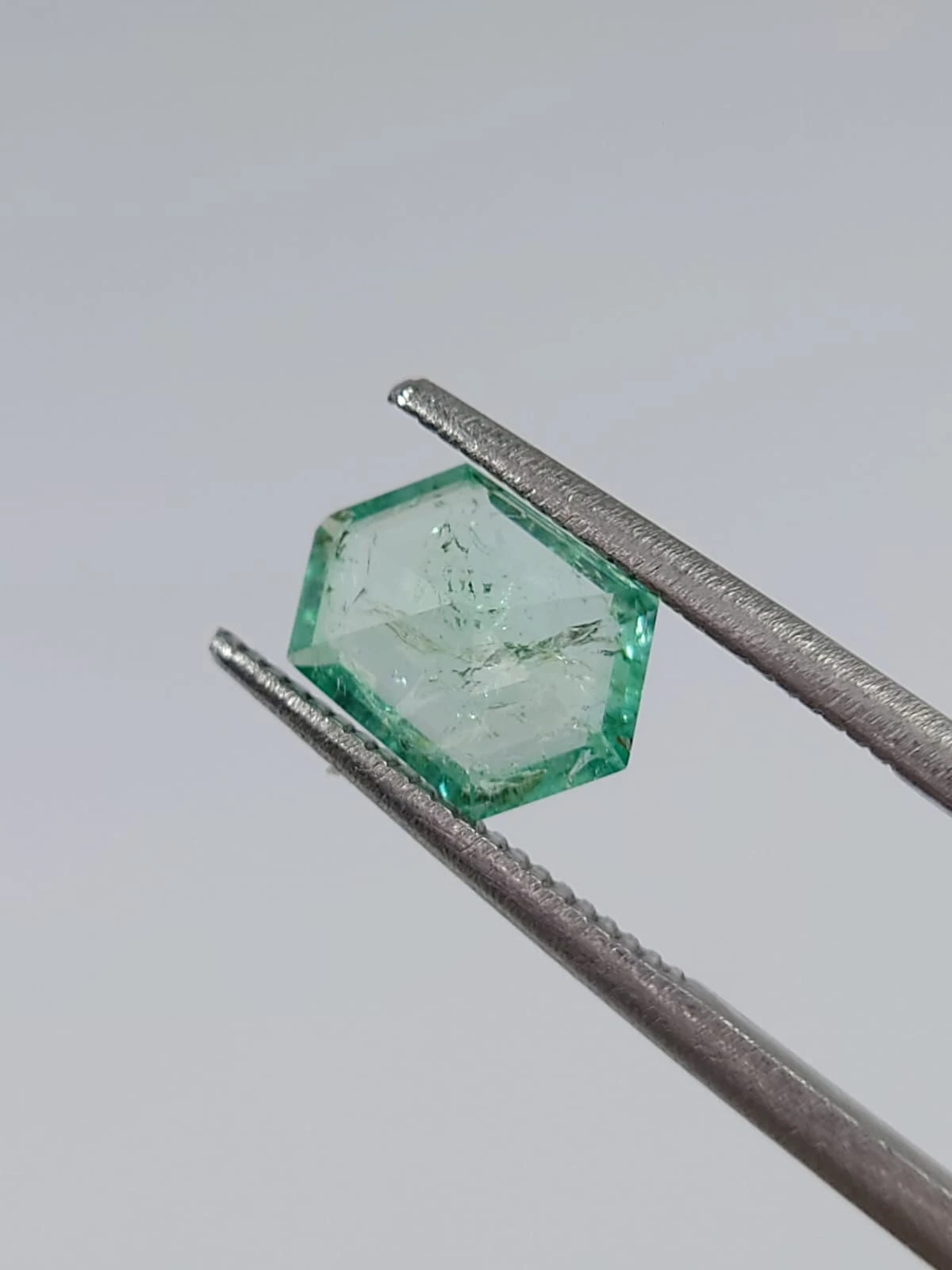 1.04ct Natural  Emerald Hexagon Cut Loose Gemstone From Panjshir Afghanistan