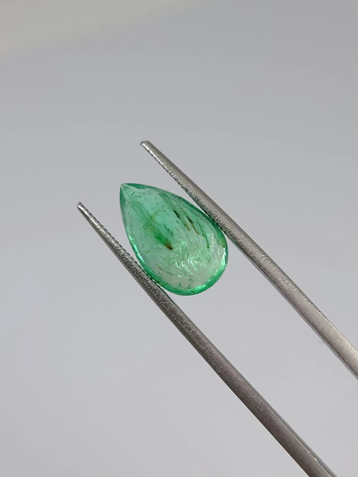 5.35ct Emerald Pear Cut loose Gemstone from Panjshir Afghanistan