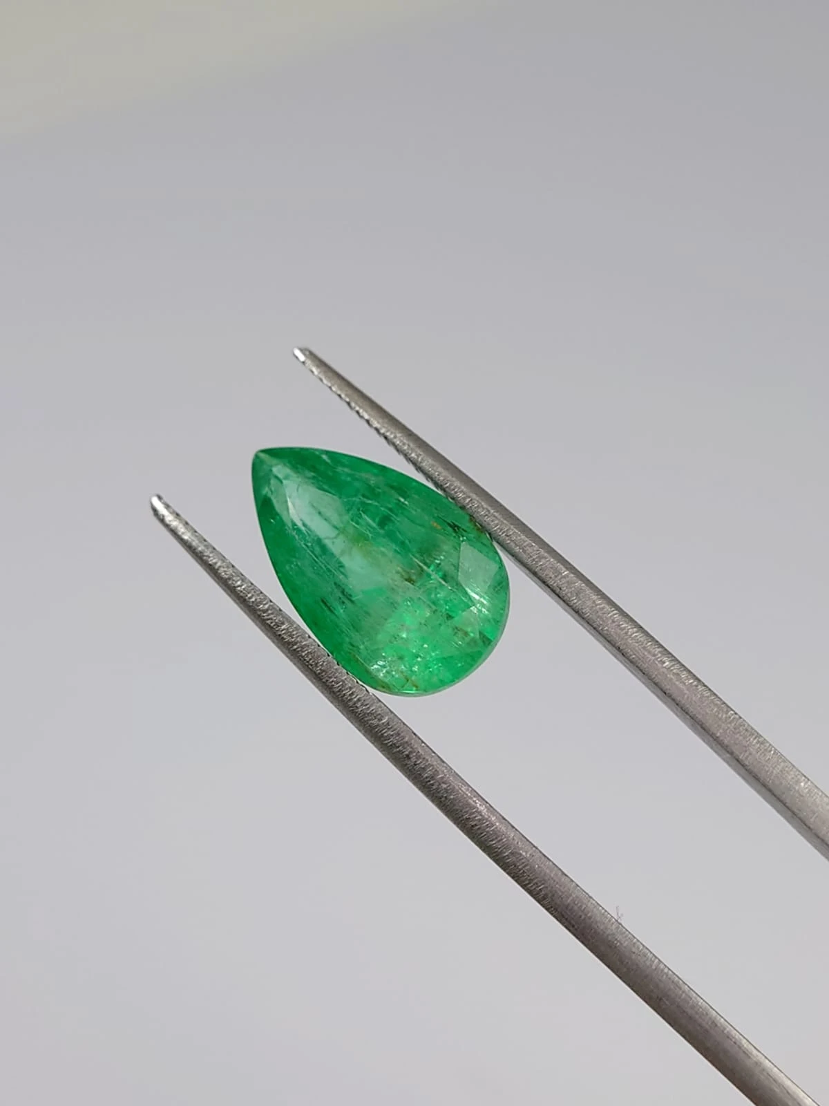 5.35ct Emerald Pear Cut loose Gemstone from Panjshir Afghanistan