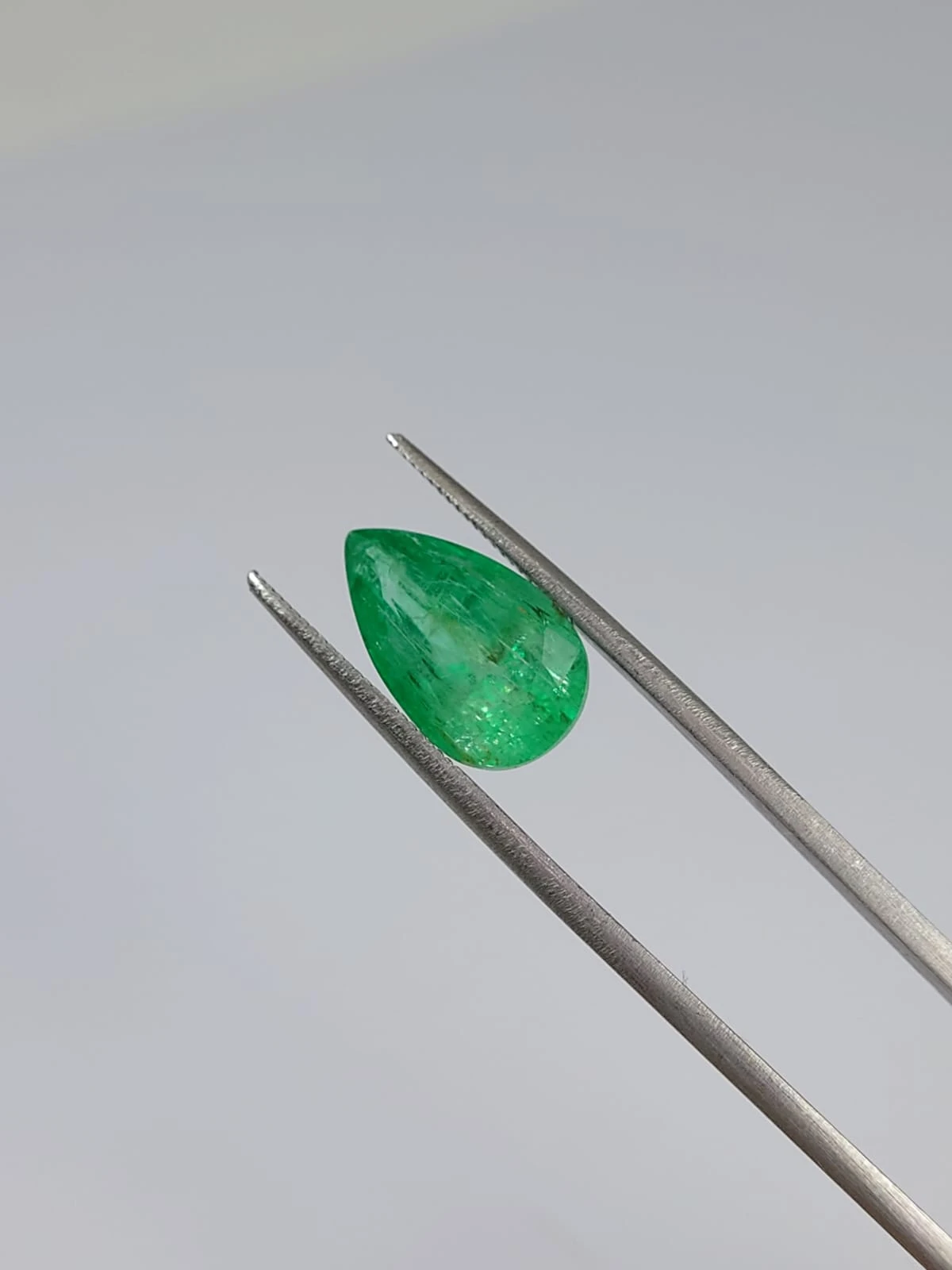 5.35ct Emerald Pear Cut loose Gemstone from Panjshir Afghanistan
