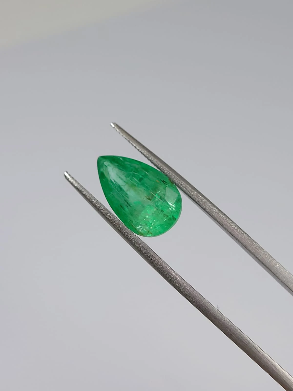 5.35ct Emerald Pear Cut loose Gemstone from Panjshir Afghanistan
