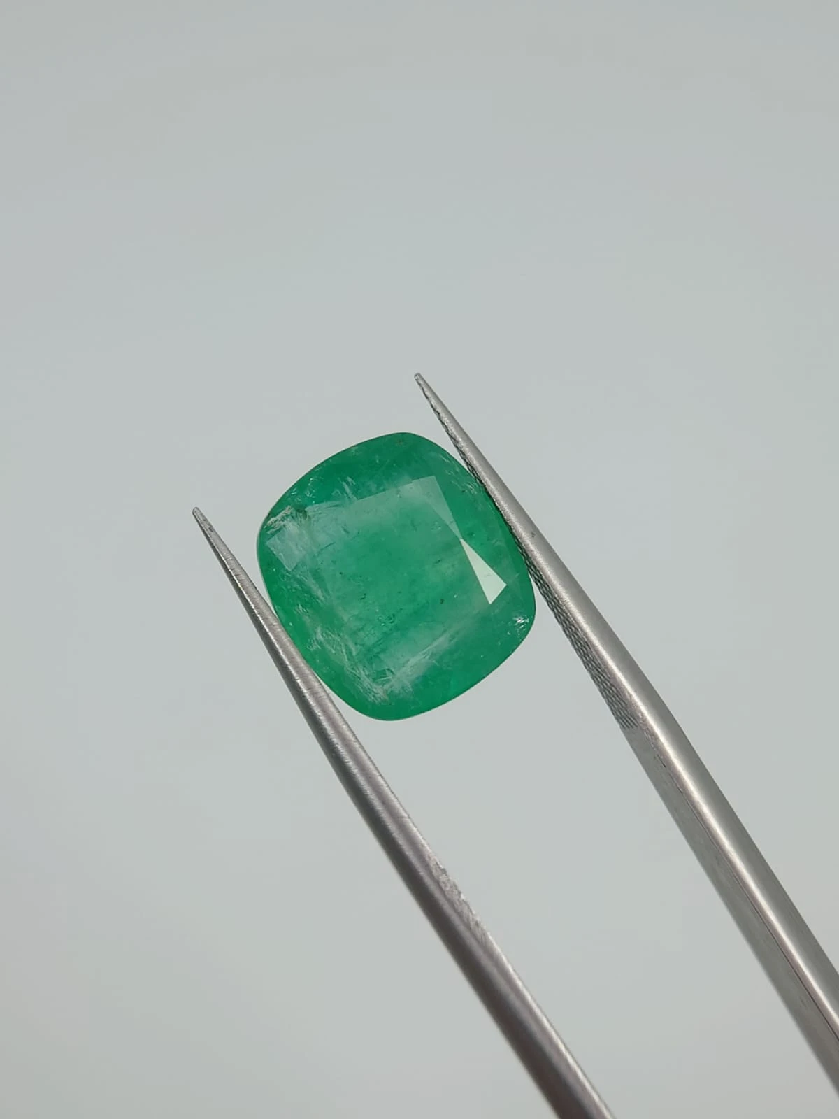 5.65ct Natural Emerald Modified Cushion Cut Loose Gemstone From Panjshir Afghanistan