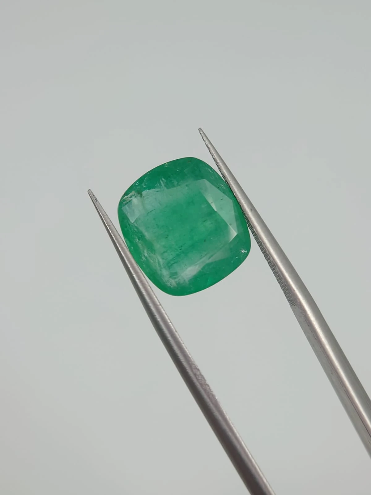 5.65ct Natural Emerald Modified Cushion Cut Loose Gemstone From Panjshir Afghanistan