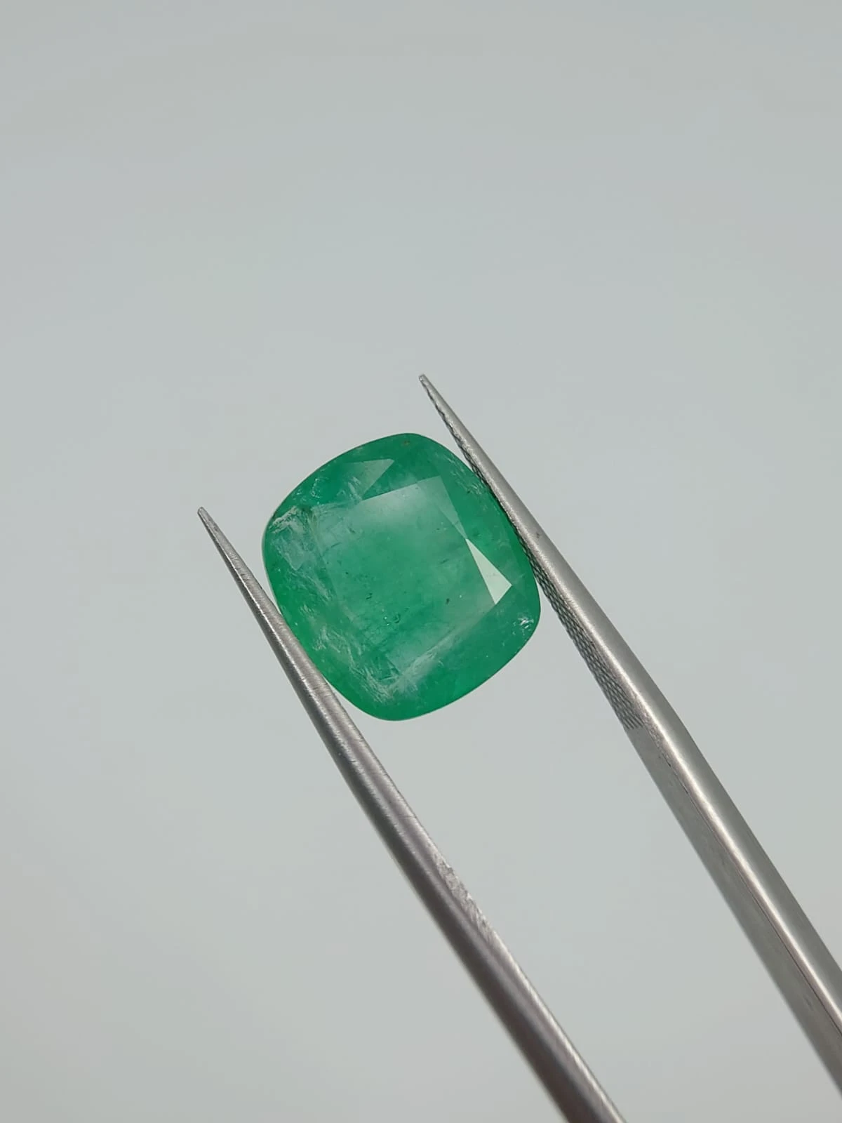 5.65ct Natural Emerald Modified Cushion Cut Loose Gemstone From Panjshir Afghanistan