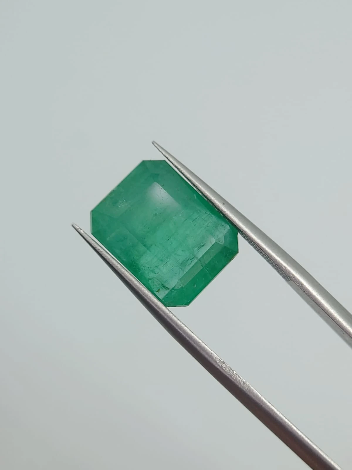 8.39ct Natural Emerald Rectangular cut Loose Gemstone From Panjshir Afghanistan