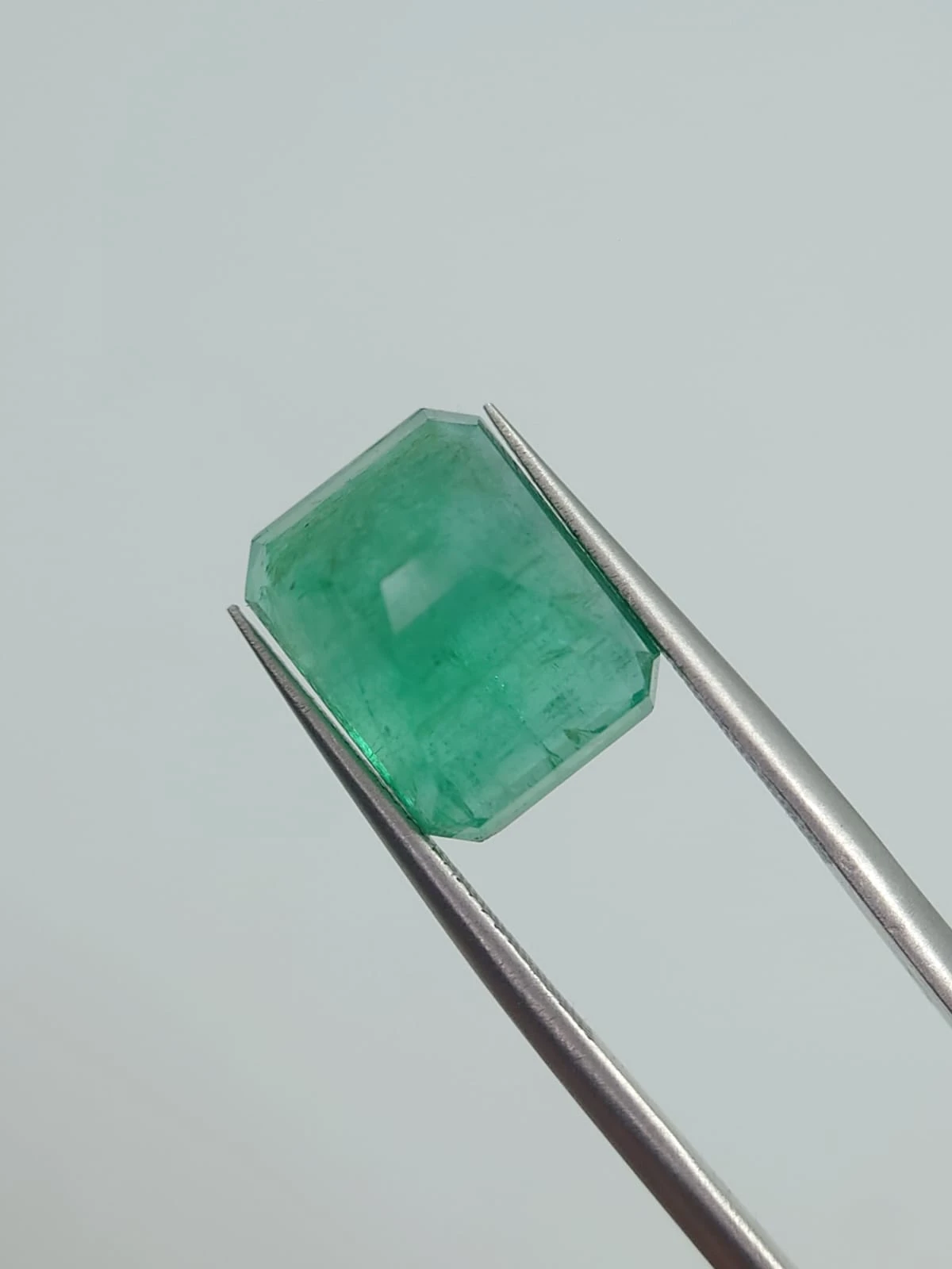 8.39ct Natural Emerald Rectangular cut Loose Gemstone From Panjshir Afghanistan