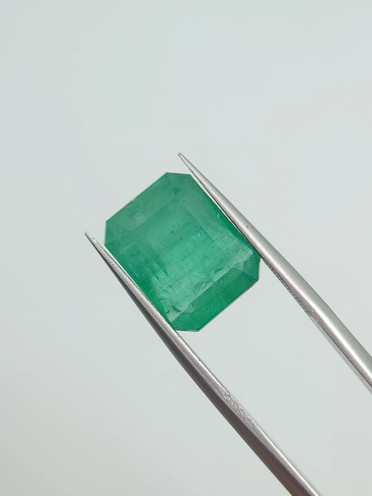 8.39ct Natural Emerald Rectangular cut Loose Gemstone From Panjshir Afghanistan