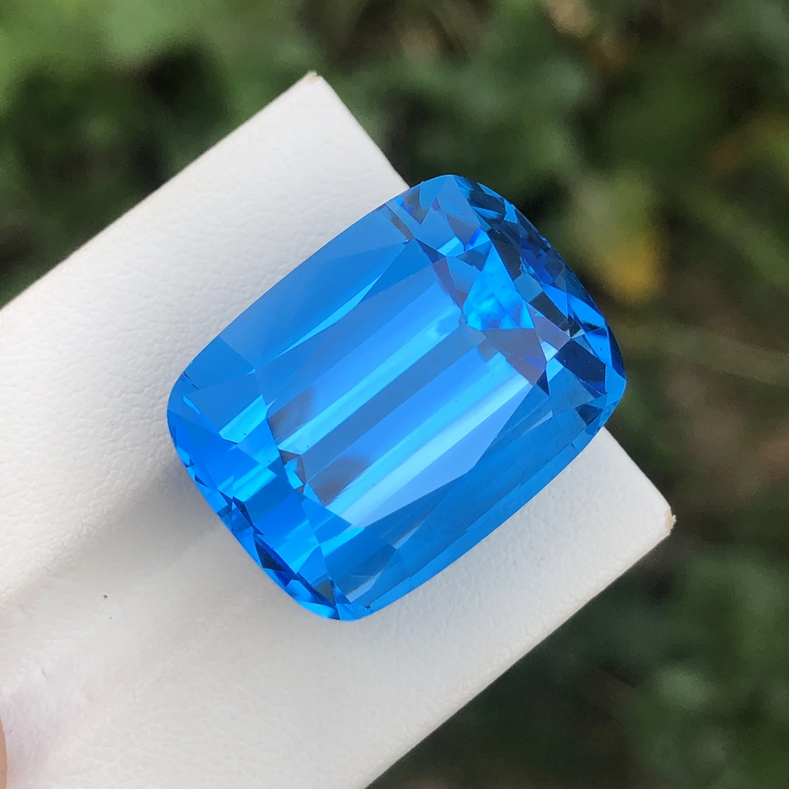 56.30ct Natural Blue Topaz loose gemstone cushion shape