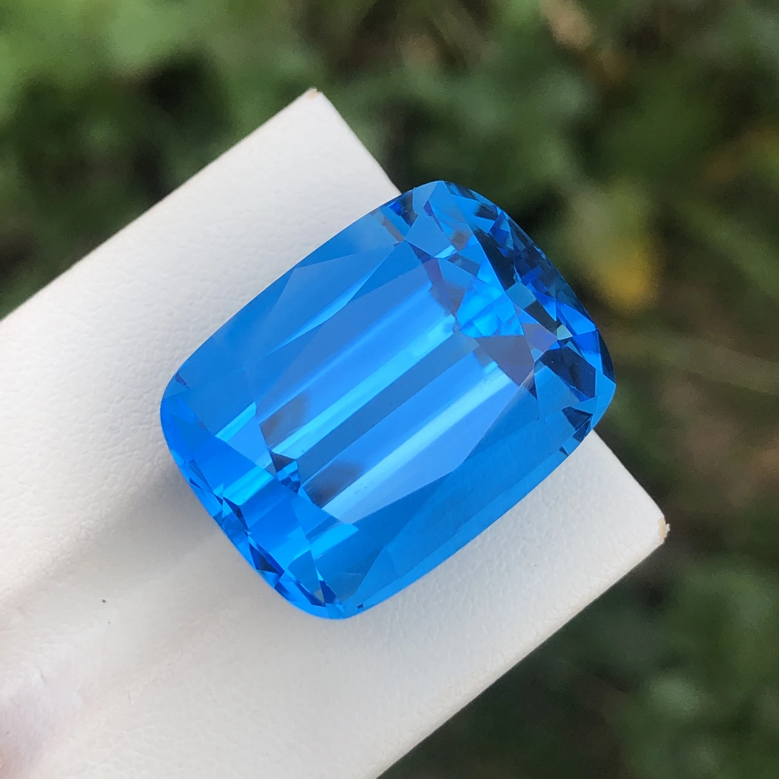 56.30ct Natural Blue Topaz loose gemstone cushion shape