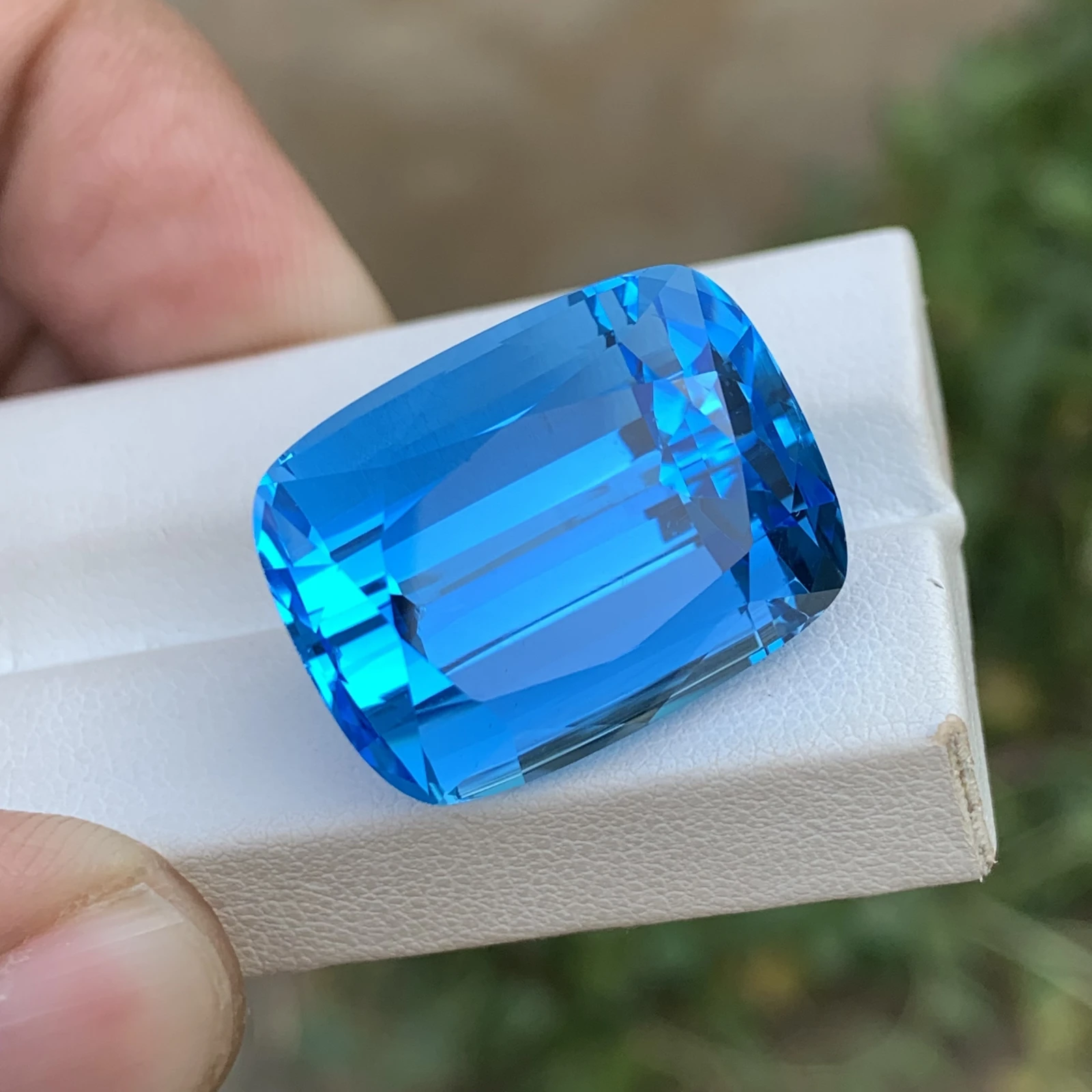 56.30ct Natural Blue Topaz loose gemstone cushion shape