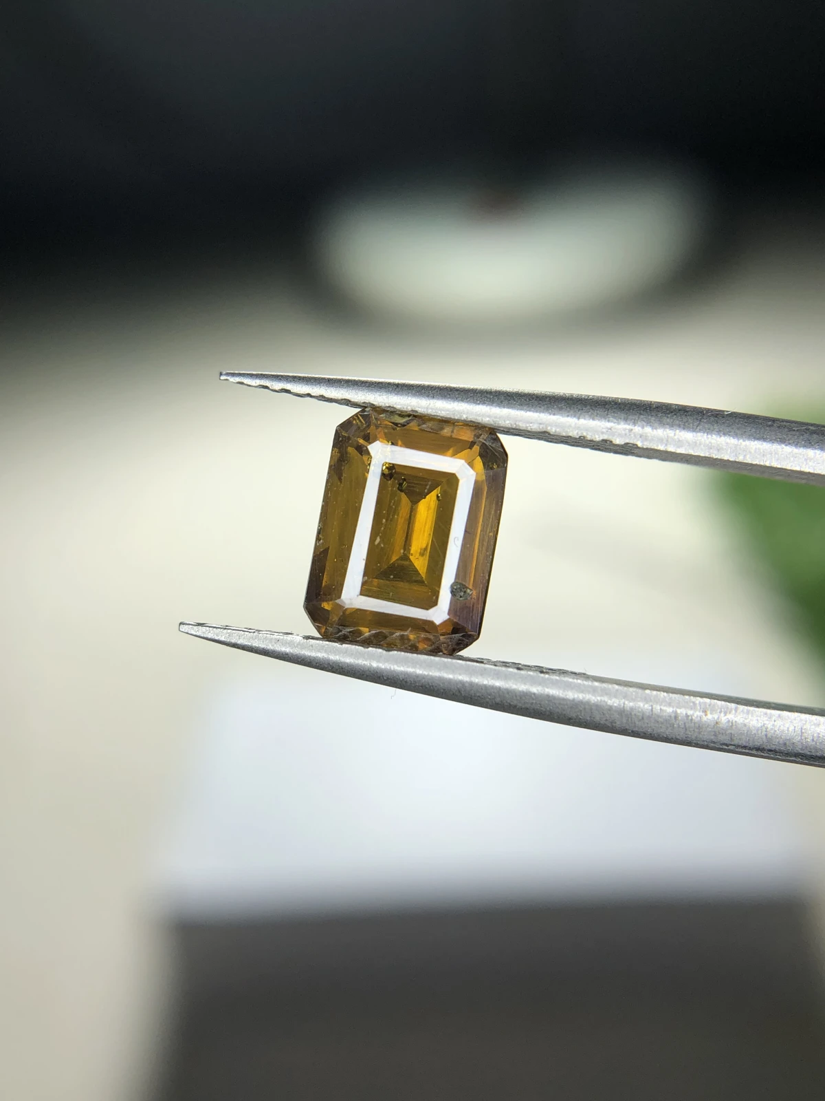 2.55 ct Natural Sphalerite loose gemstone Emerald cut from Afghanistan