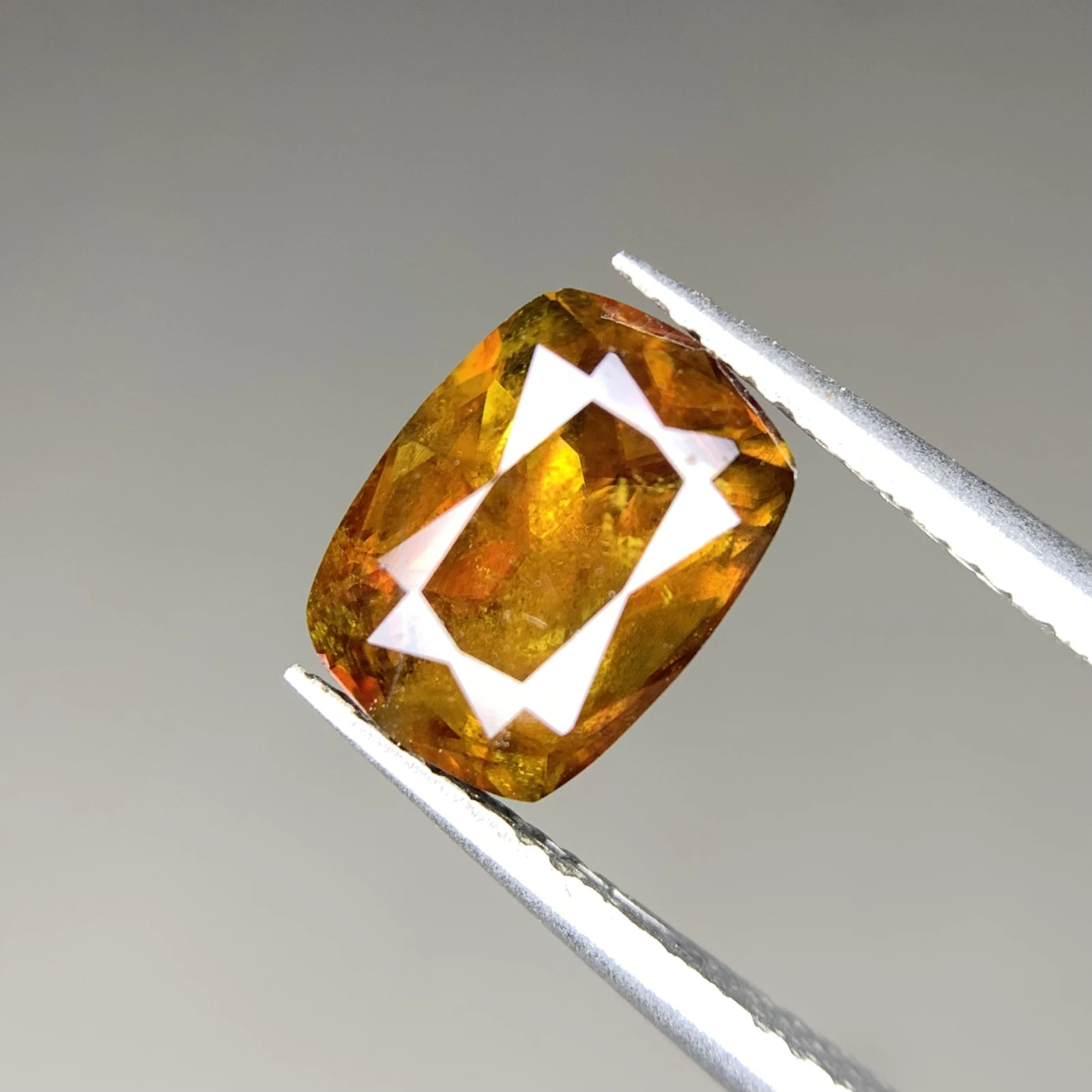 2.85ct Sphene titanite loose gemstone cushion cut