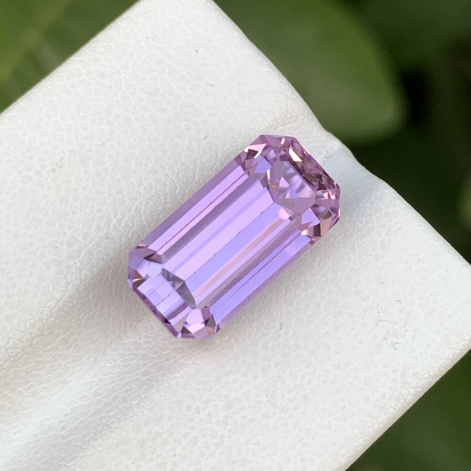 9.40 ct Natural Kunzite loose gemstone Emerald cut from Afghanistan