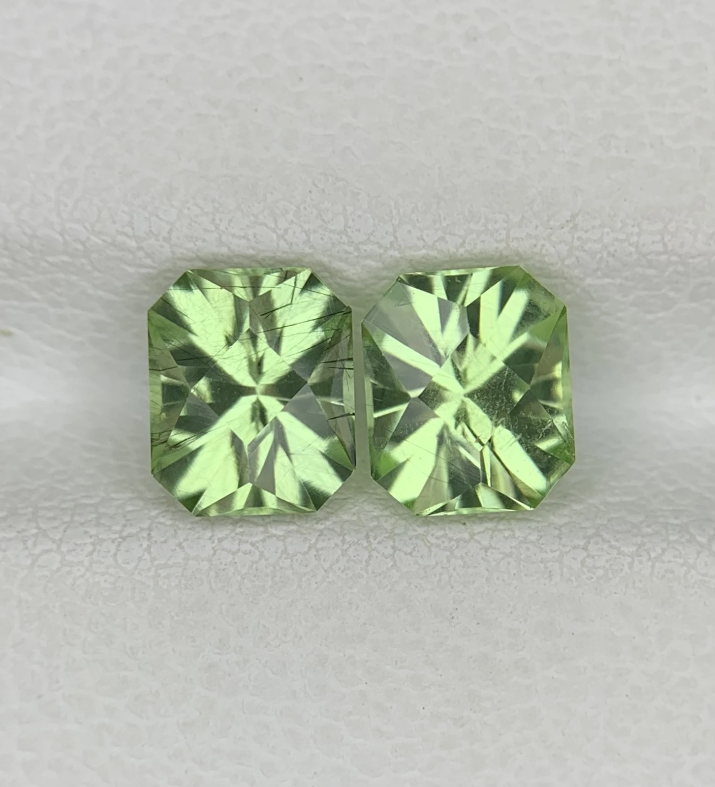 2.70ct Natural Peridot Pair Loose Gemstone Fancy Octagon Shape
