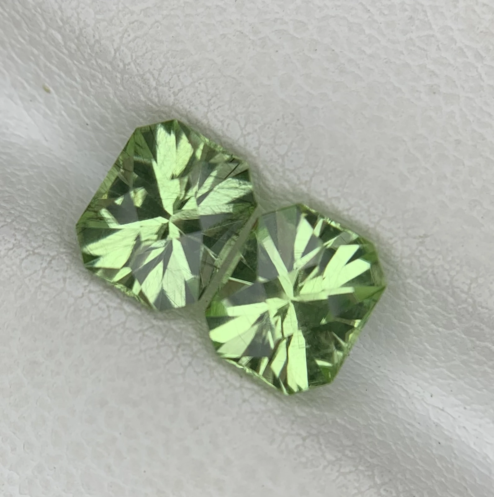 2.70ct Natural Peridot Pair Loose Gemstone Fancy Octagon Shape