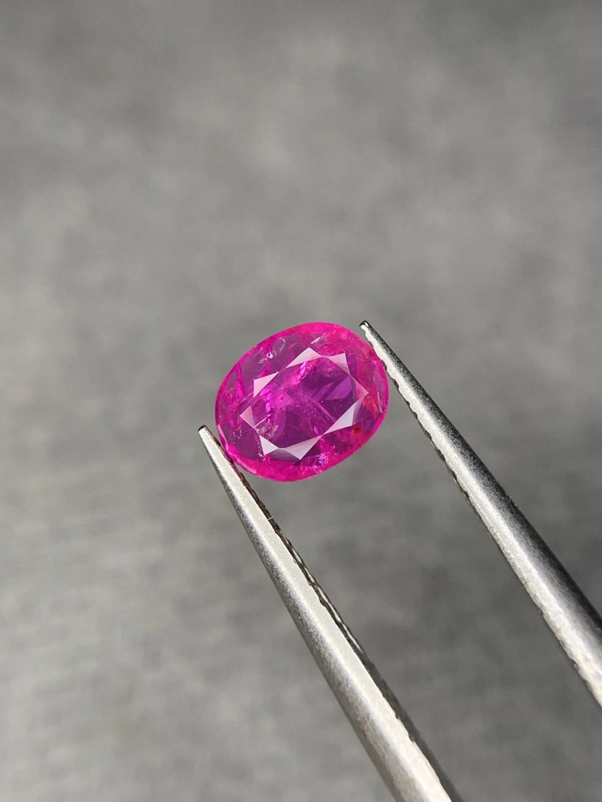 0.87ct Natural Ruby loose gemstone oval cut HGTL certified