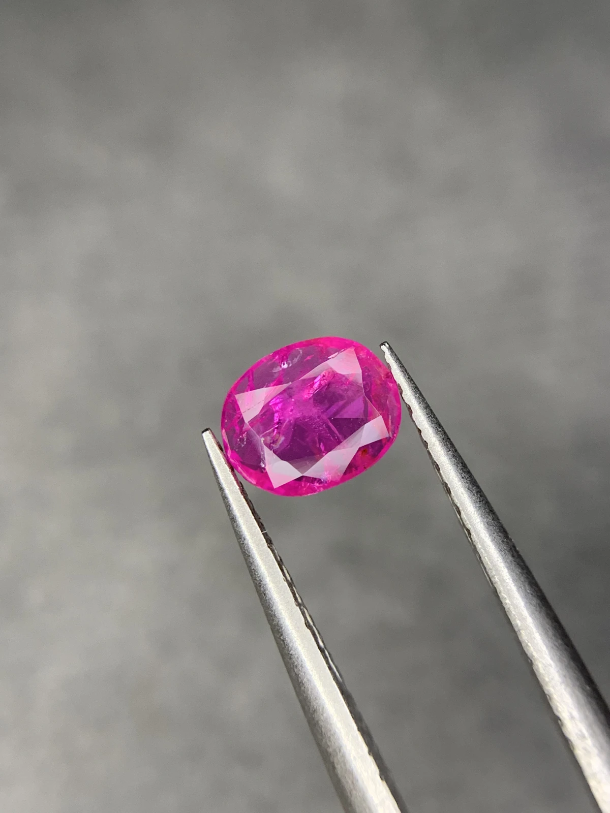 0.87ct Natural Ruby loose gemstone oval cut HGTL certified