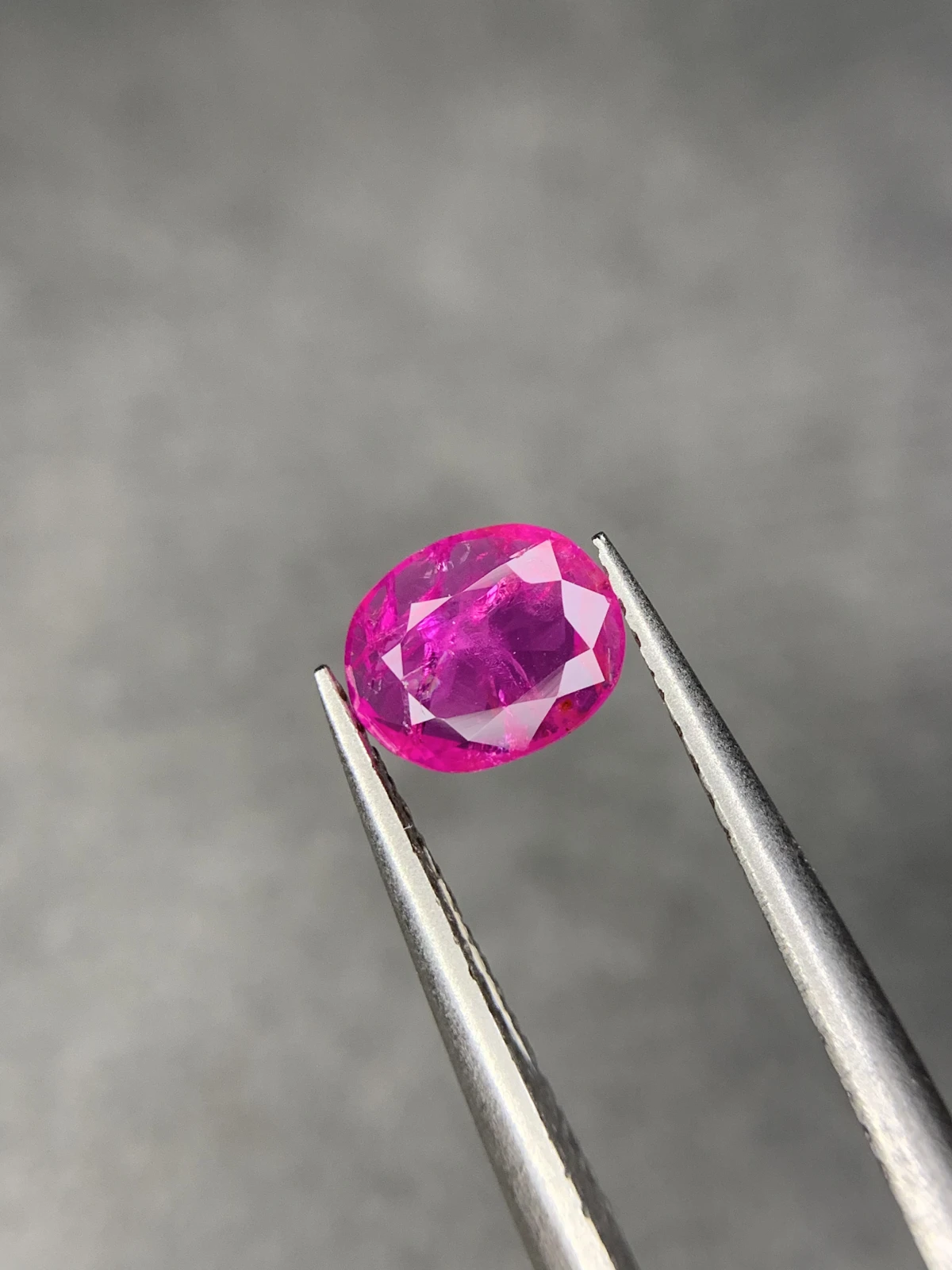 0.87ct Natural Ruby loose gemstone oval cut HGTL certified