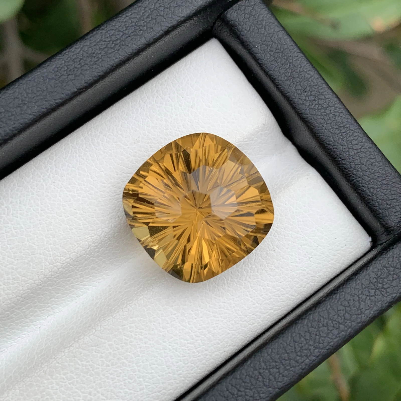 17.70 ct Natural Citrine loose gemstone cushion cut from Brazil