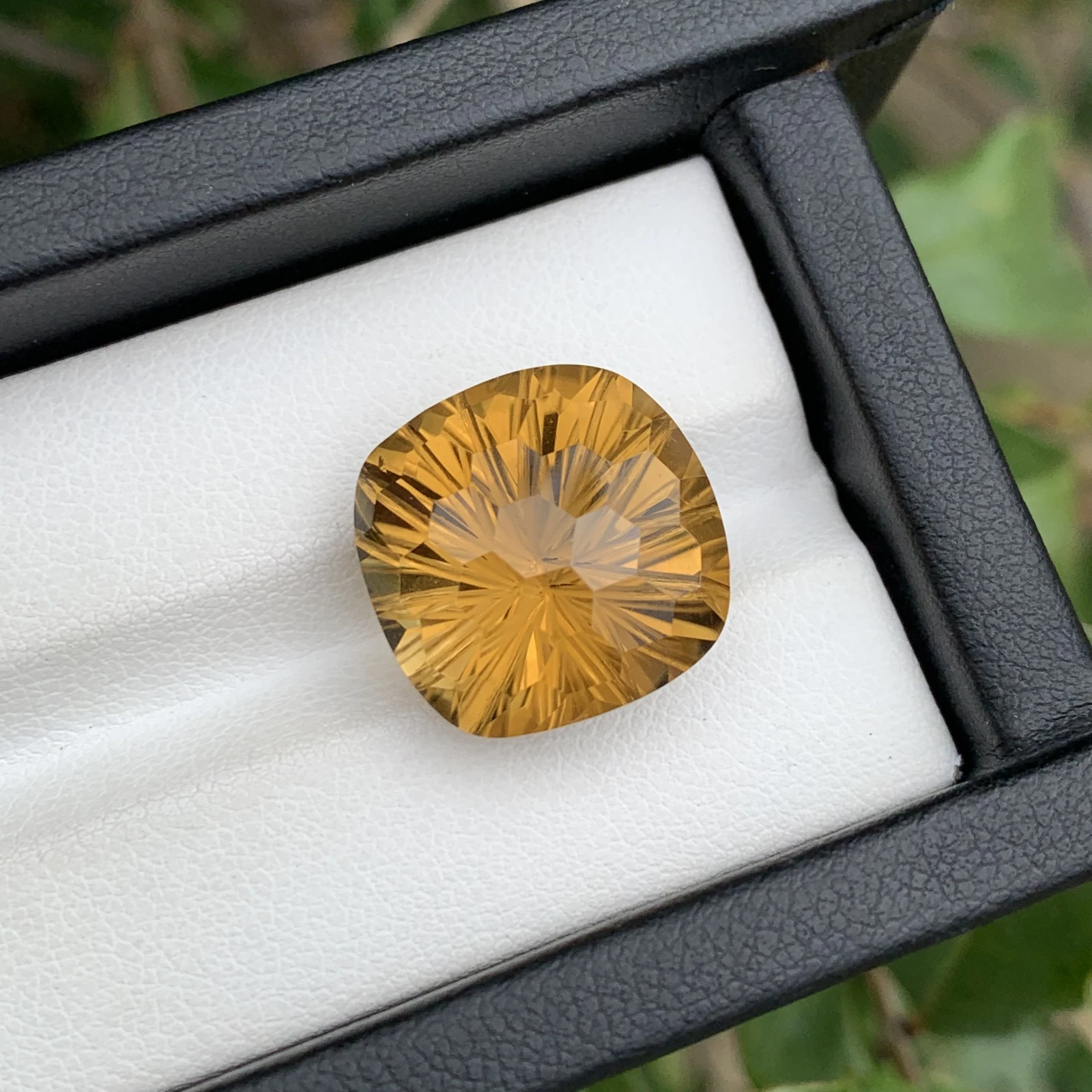 17.70 ct Natural Citrine loose gemstone cushion cut from Brazil
