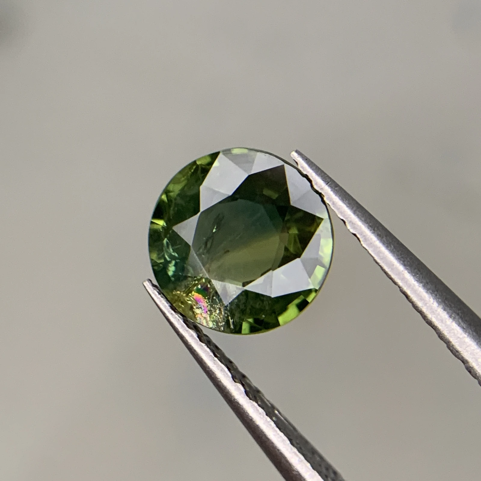 1.65ct Natural Parti Sapphire loose gemstone Round cut from Australia