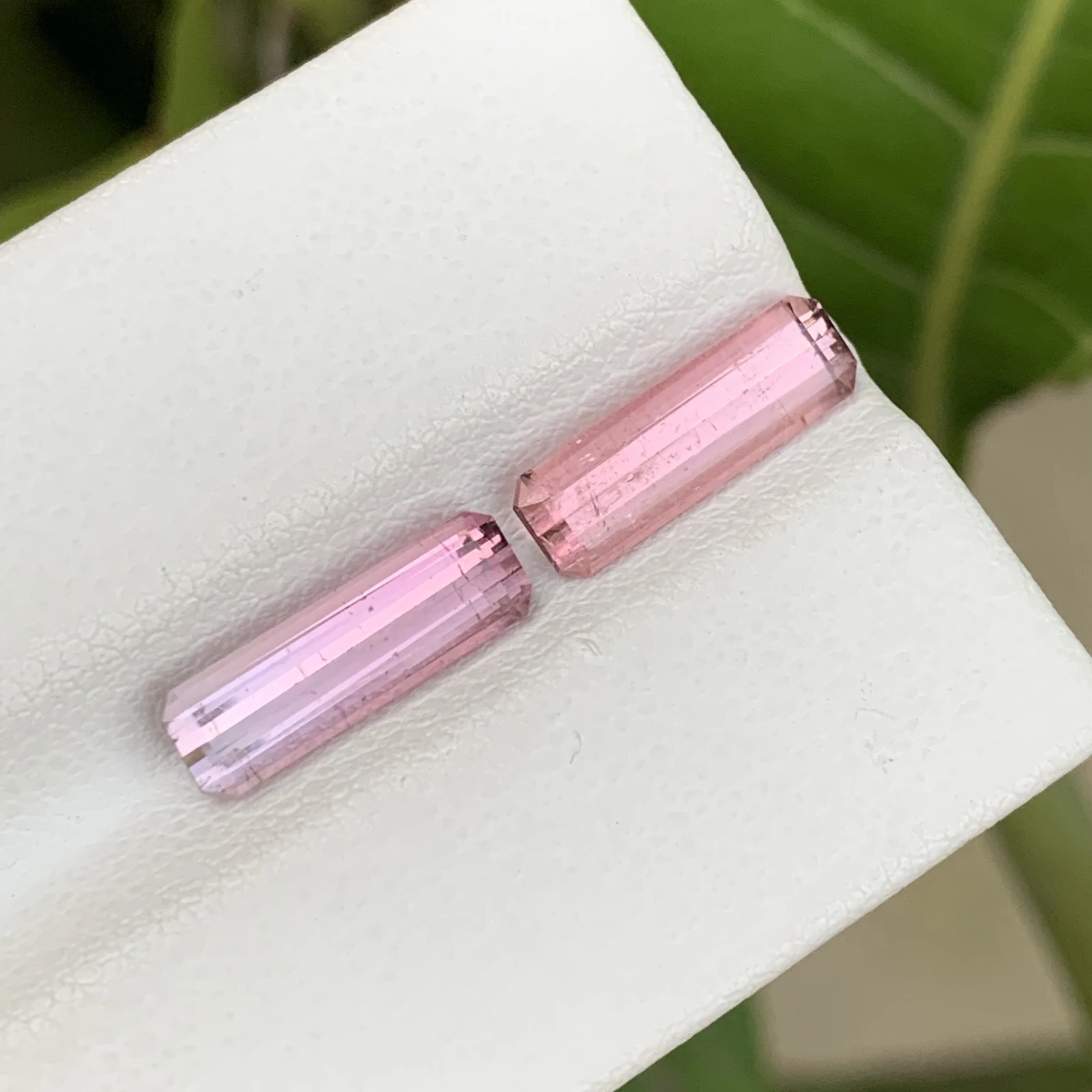 3.40 ct Natural Pink Tourmaline loose gemstone pair