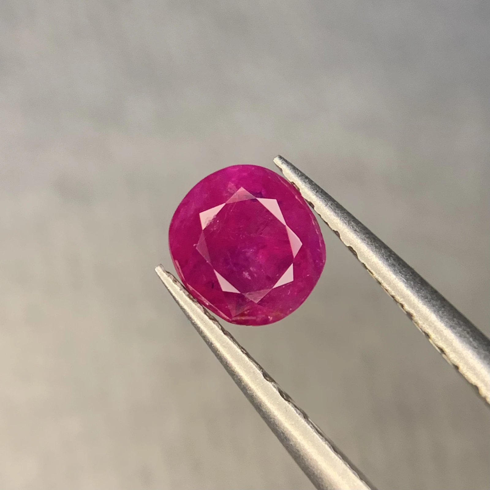 0.95ct Natural Ruby loose gemstone oval cut HGTL certified