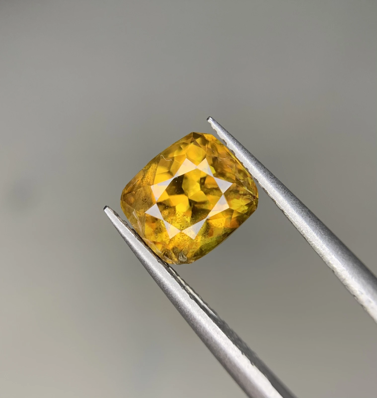 2.55ct Natural Sphene loose gemstone Cushion cut from Zagi Pakistan