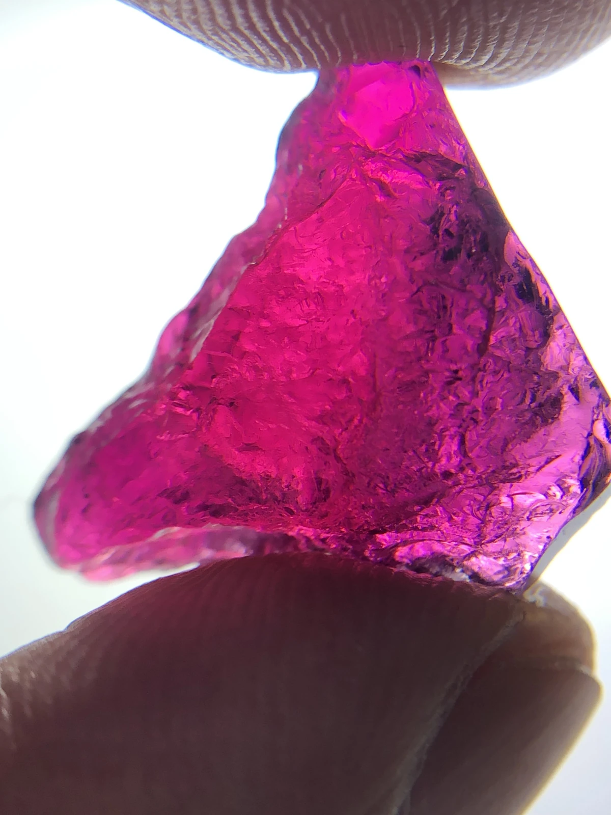 Rubellite Tourmaline Facet Quality Rough from Madagascar