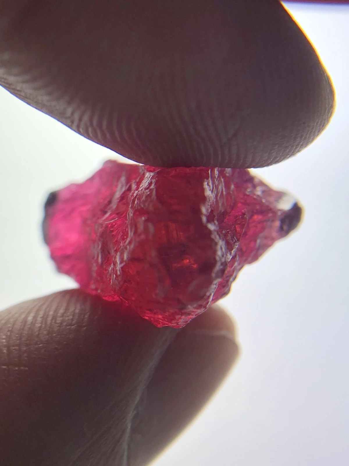 Rubellite Tourmaline Facet Quality Rough from Madagascar