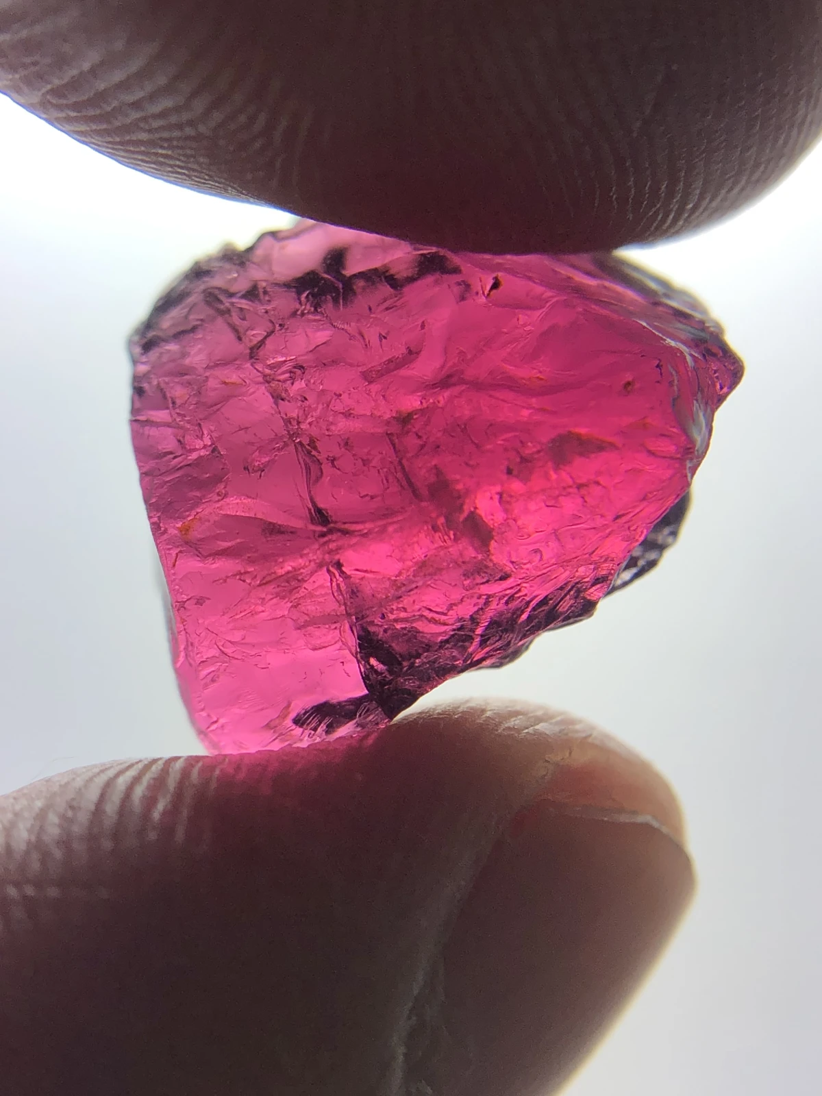 Rubellite Tourmaline Facet Grade Rough from Madagascar