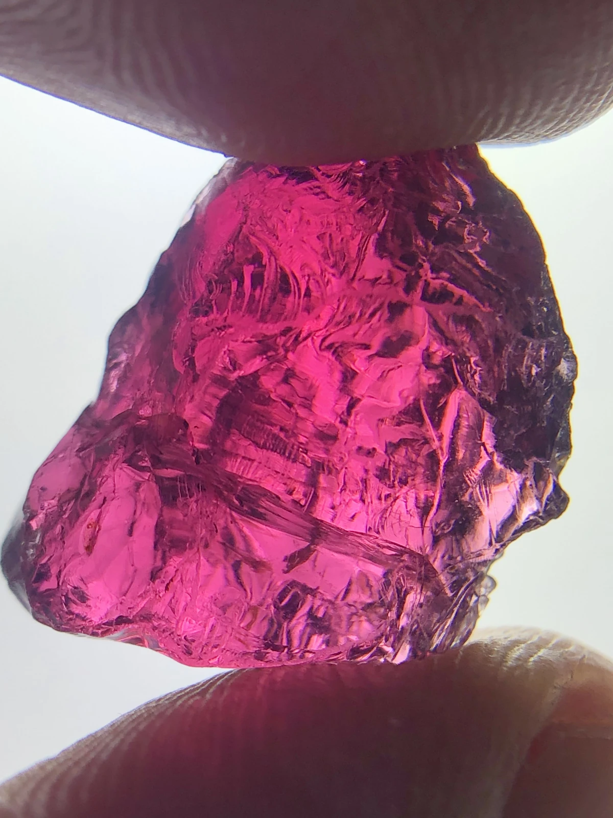 Rubellite Tourmaline Facet Grade Rough from Madagascar