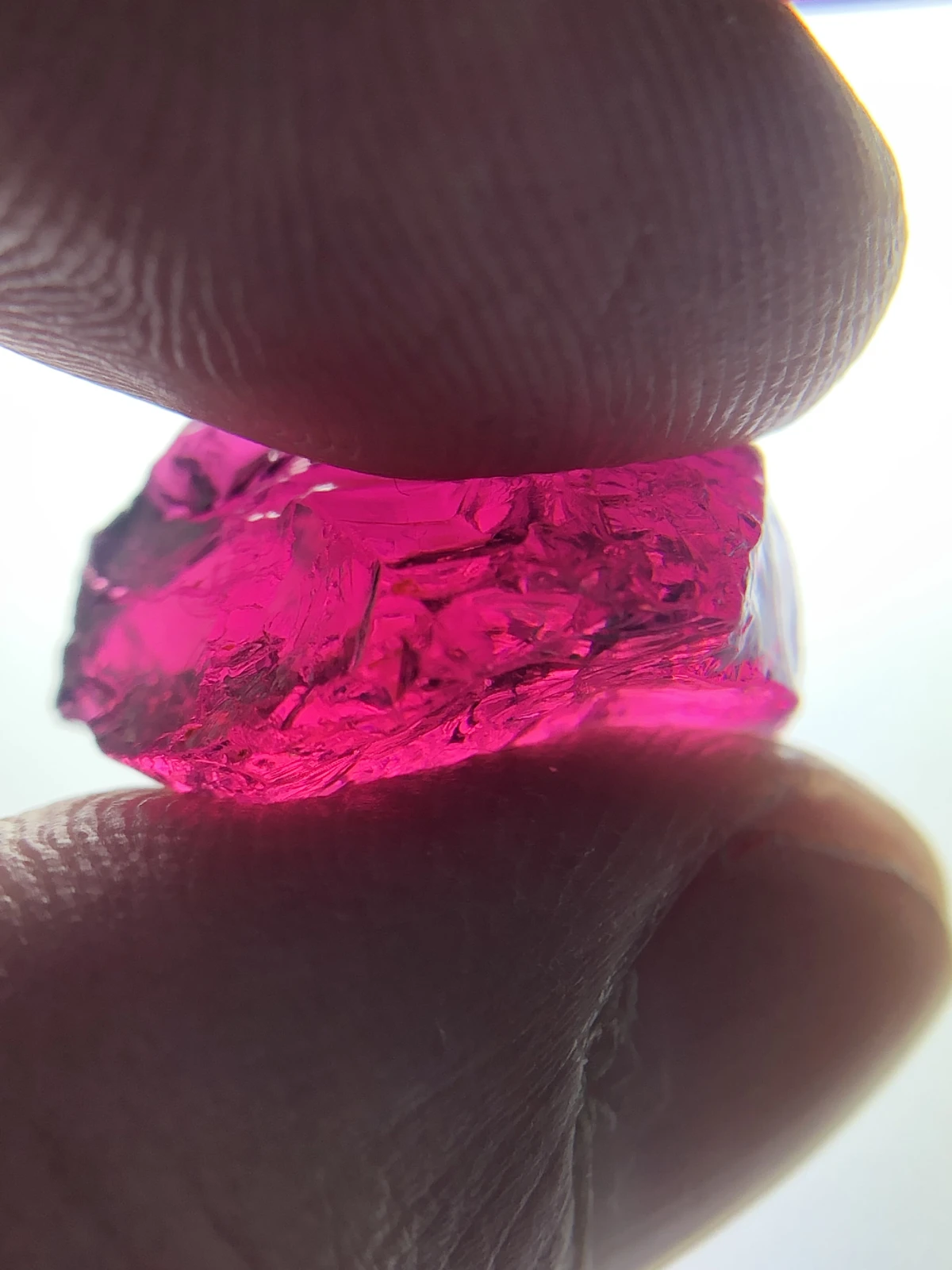 Rubellite Tourmaline Facet Grade Rough from Madagascar