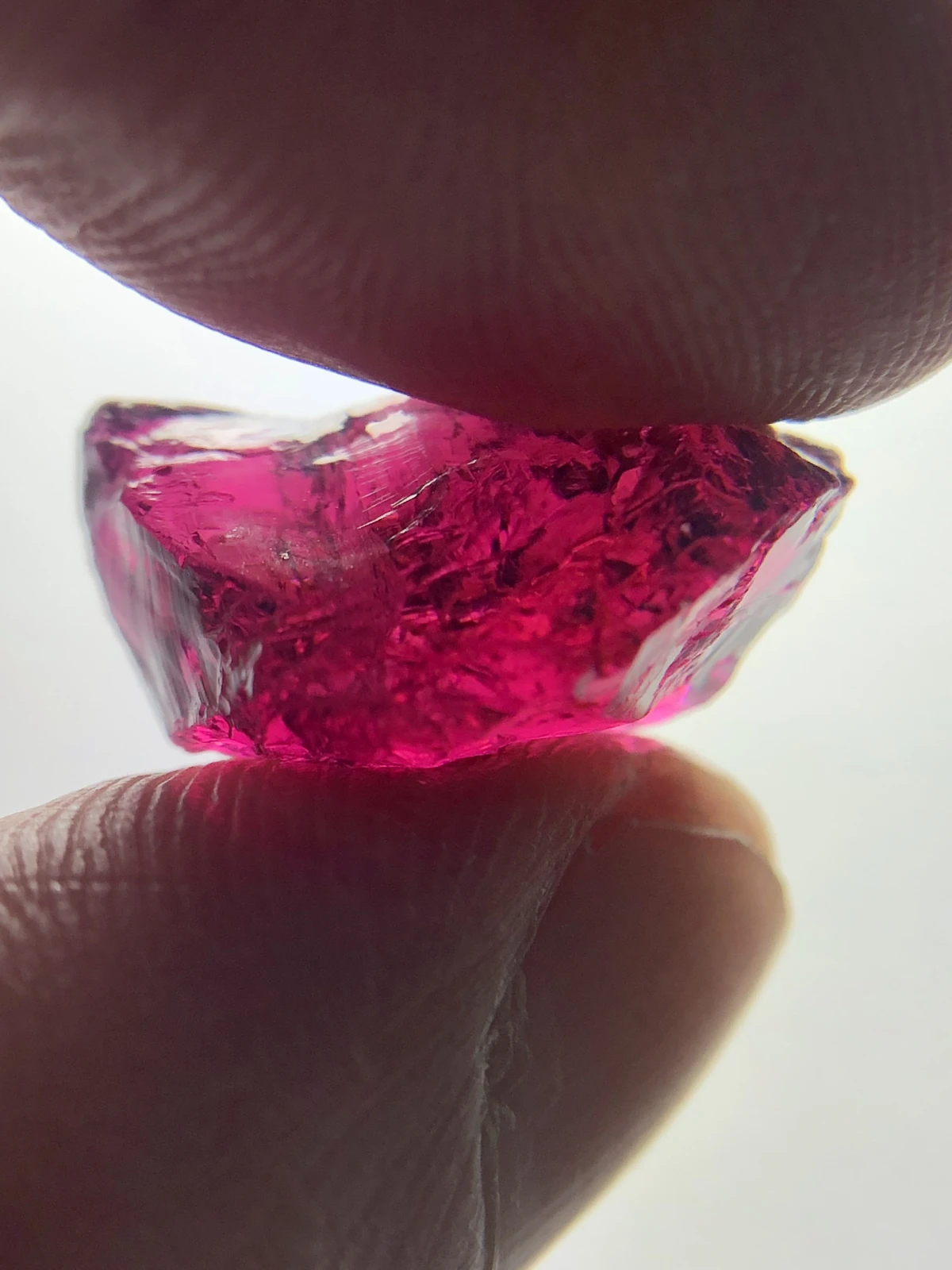 Rubellite Tourmaline Facet Grade Rough from Madagascar