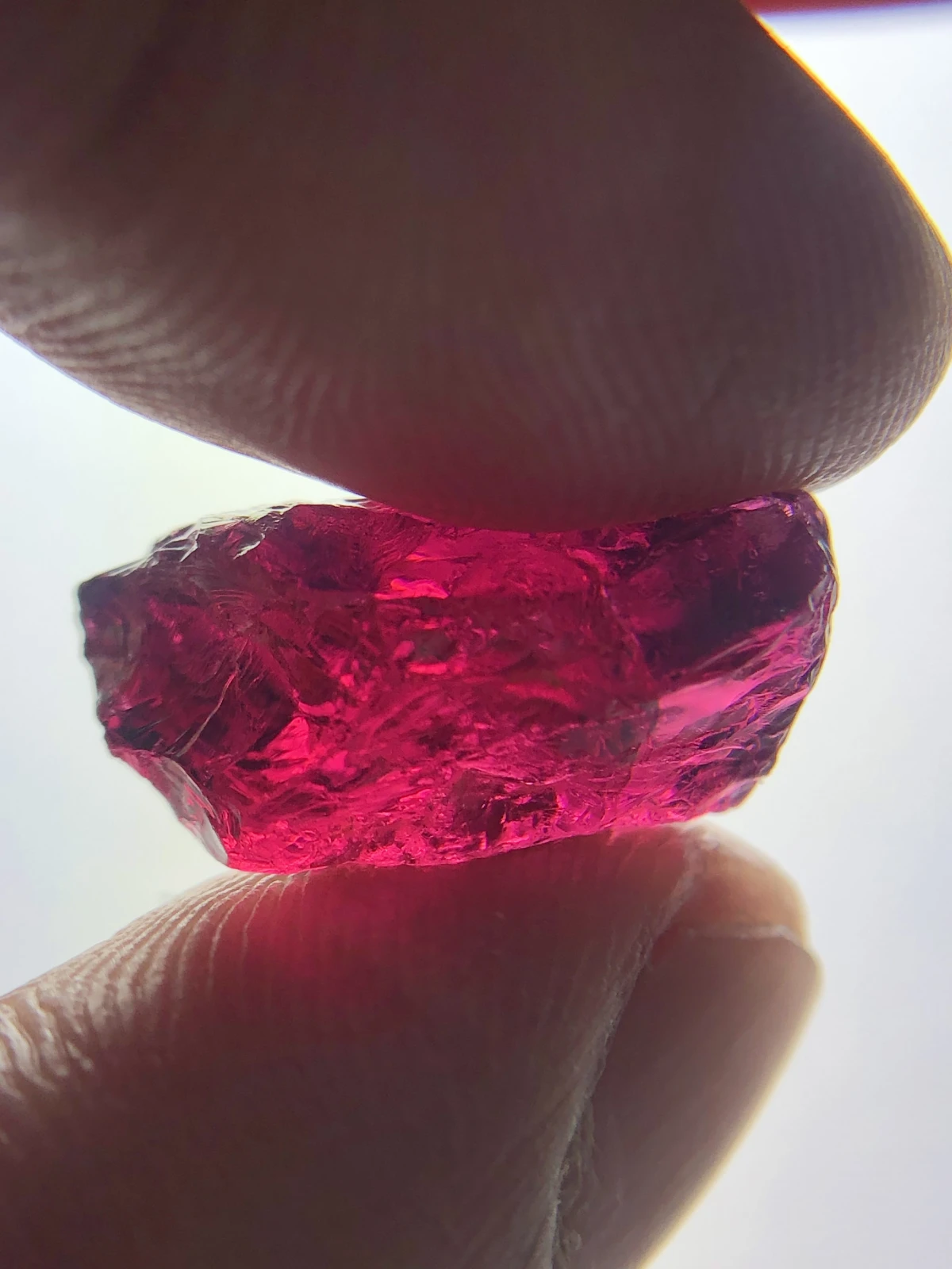 Rubellite Tourmaline Facet Grade Rough from Madagascar