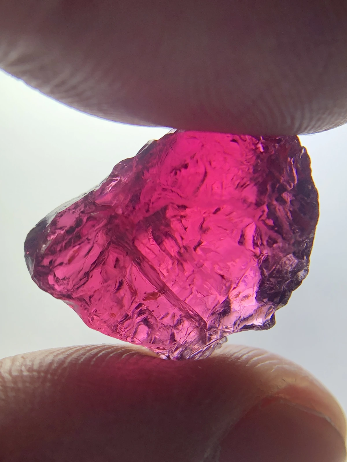 Rubellite Tourmaline Facet Grade Rough from Madagascar
