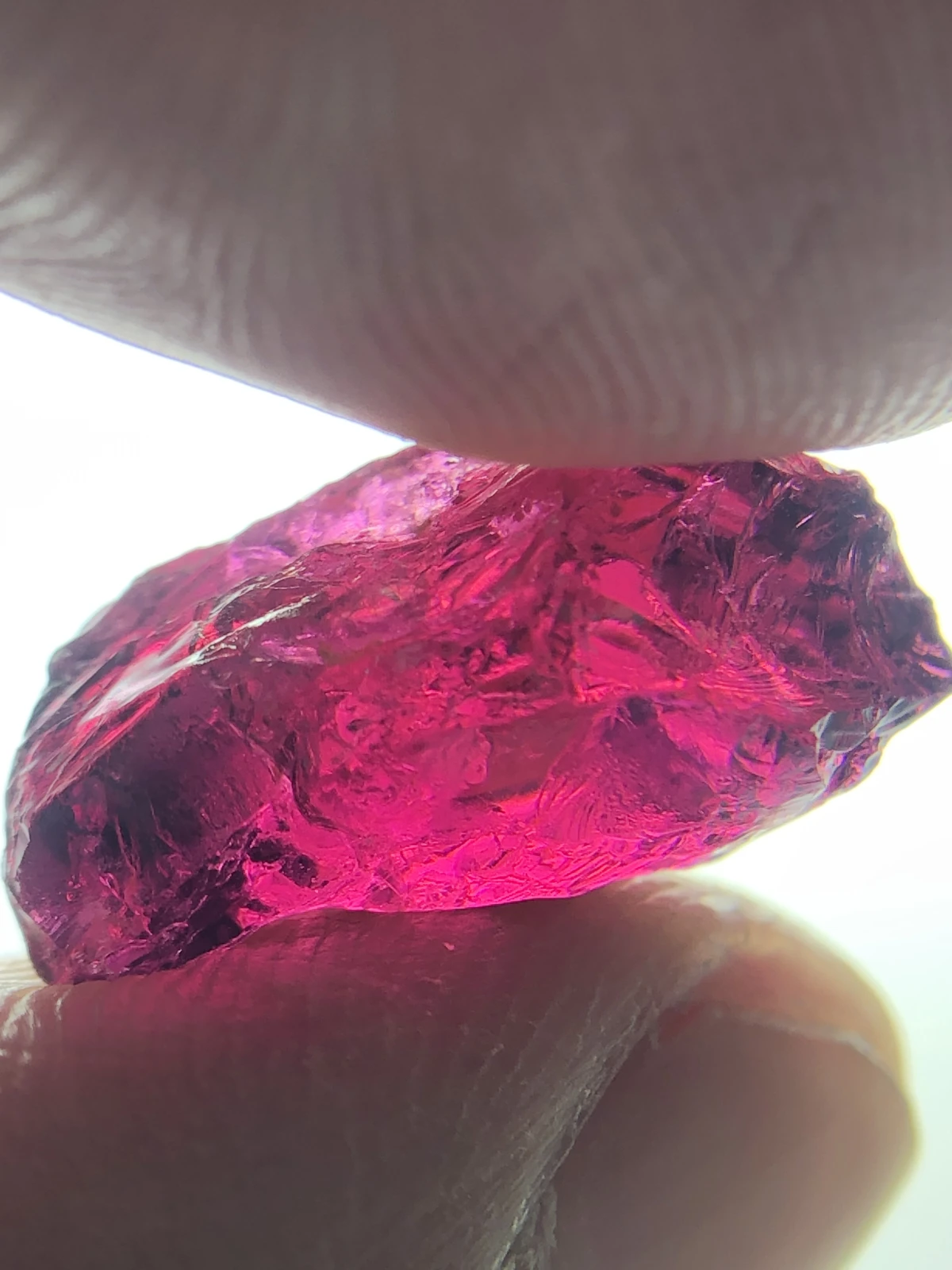 Rubellite Tourmaline Facet Grade Rough from Madagascar