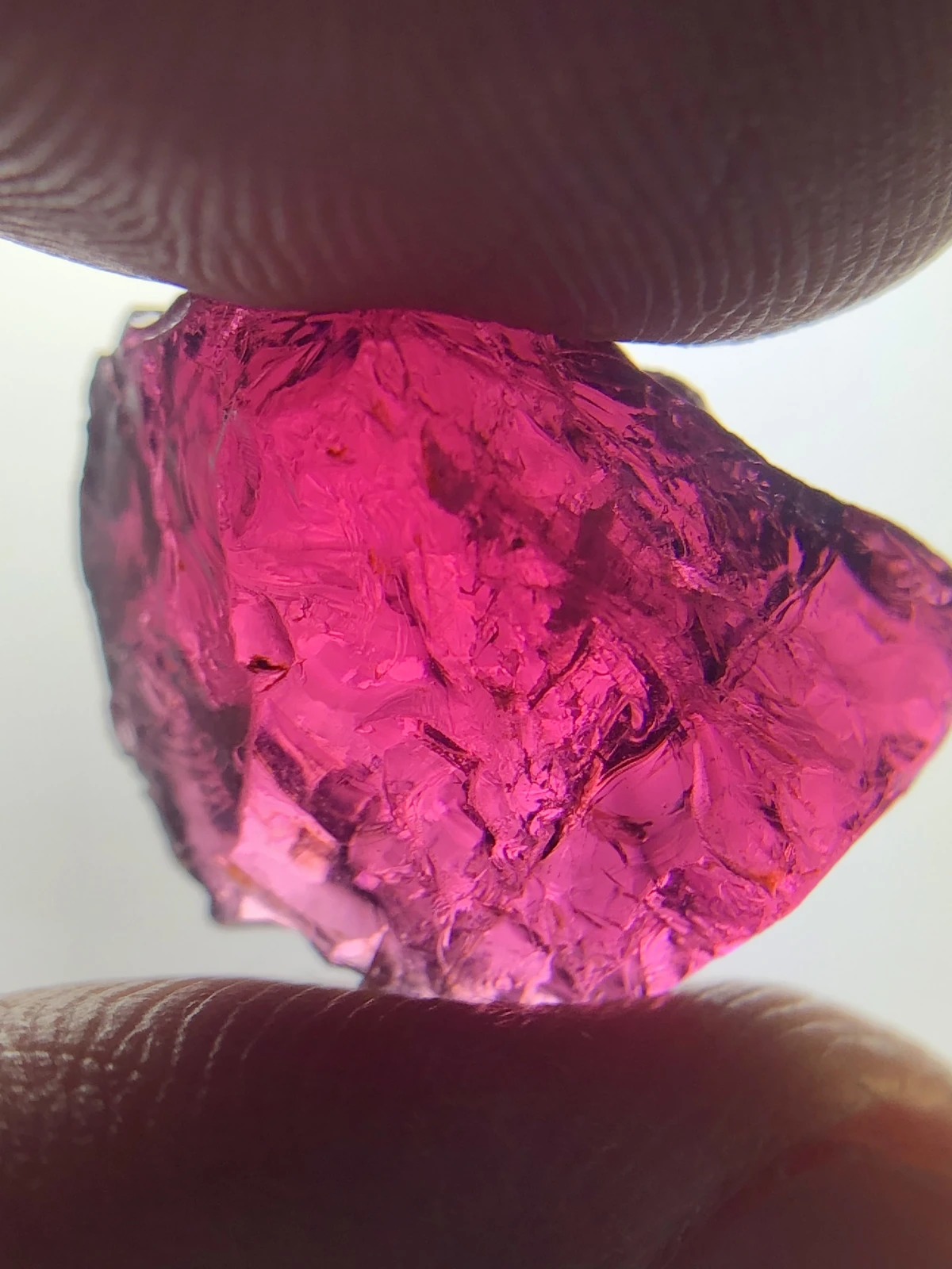 Rubellite Tourmaline Facet Grade Rough from Madagascar