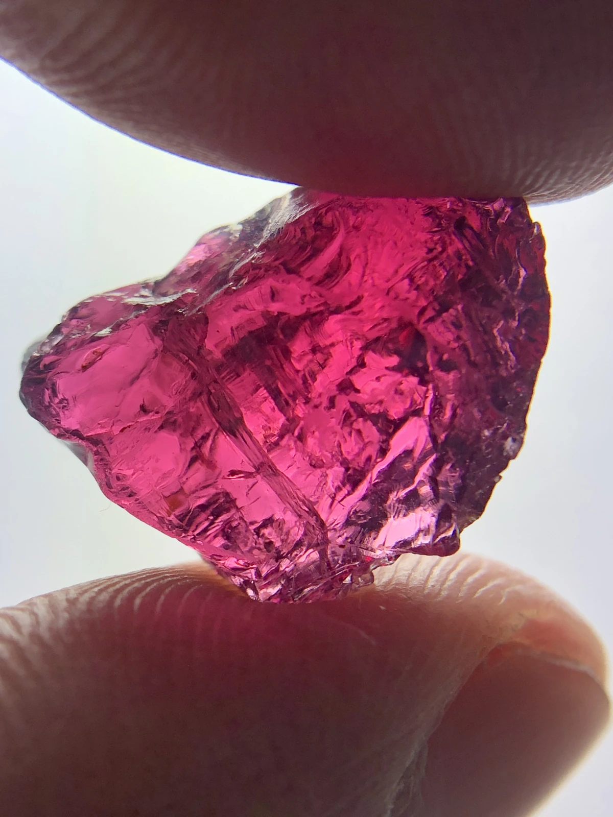 Rubellite Tourmaline Facet Grade Rough from Madagascar