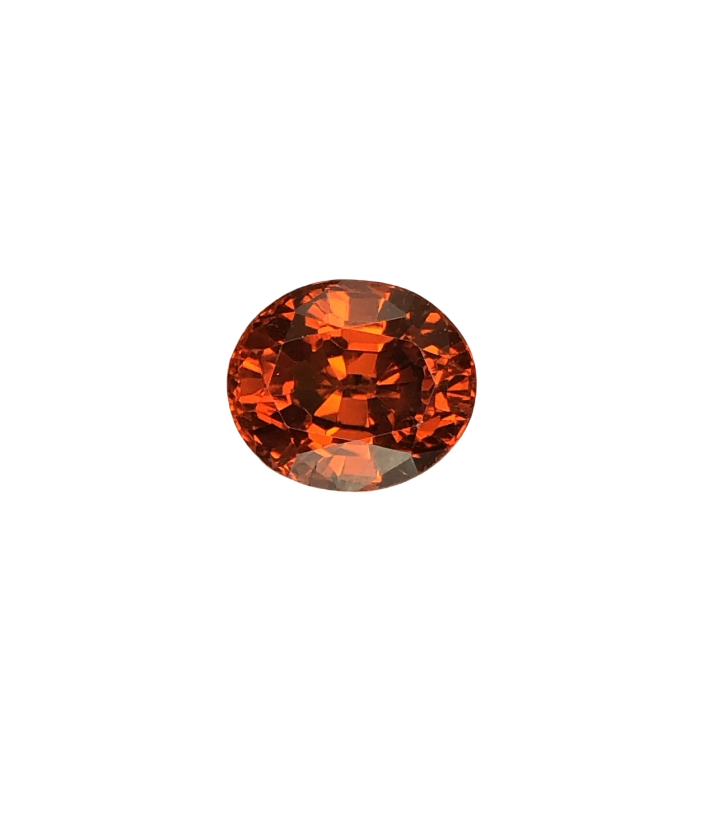 Mandarin Garnet 2.7 carats on Precision Oval Cut from Tanzania