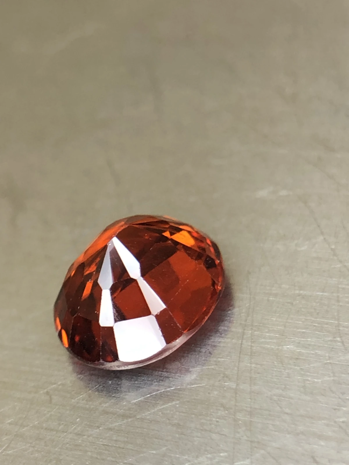 Mandarin Garnet 2.7 carats on Precision Oval Cut from Tanzania